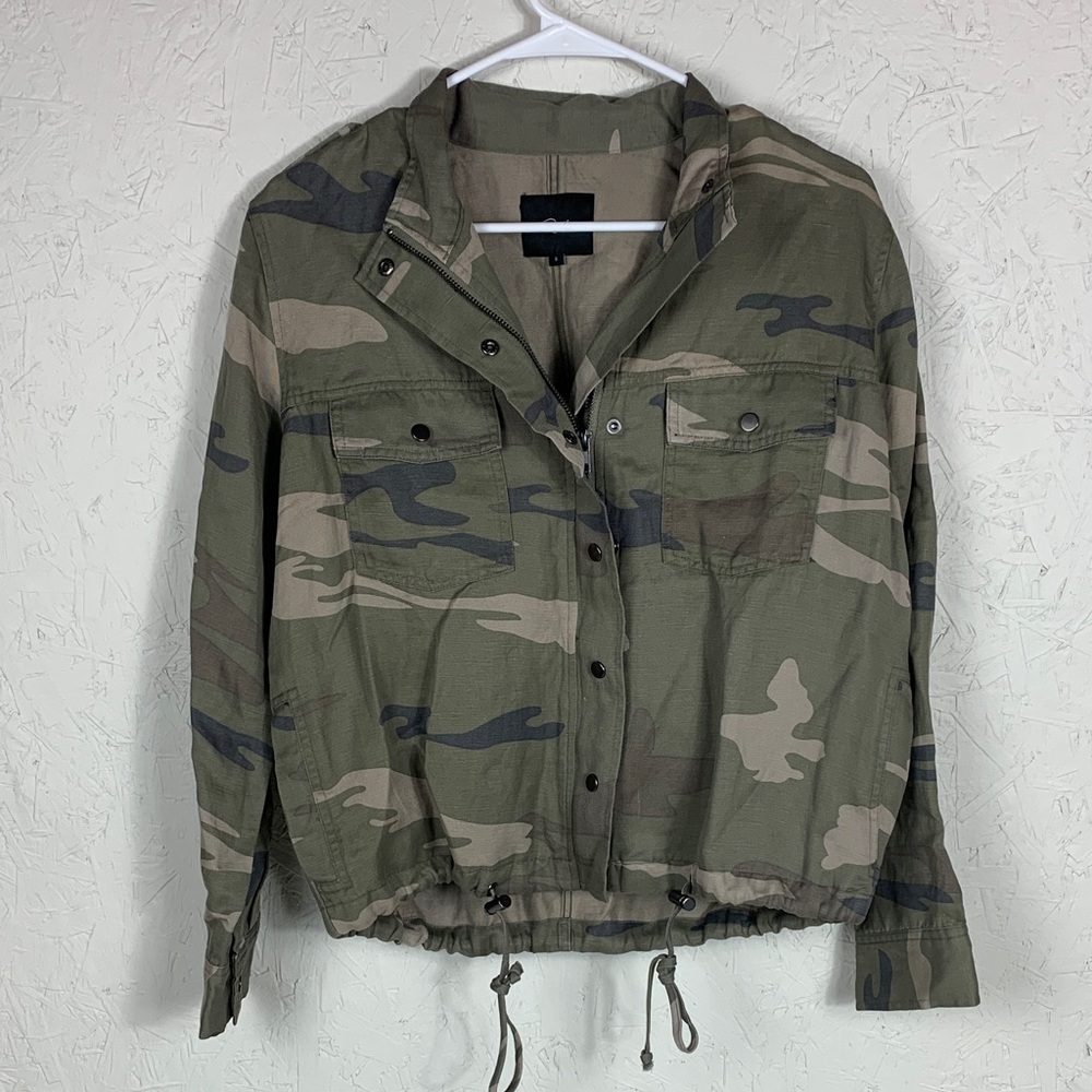 Rails Collin’s Sage Camo Linen Jacket Women’s Size Small
